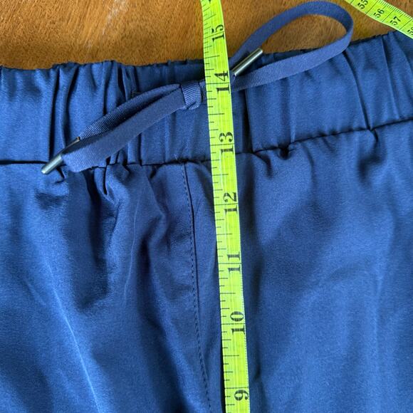Halara High Waisted Drawstring 3" Shorts Sz 4X Night Blue Pockets Casual Stretch - Picture 11 of 12